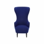 Tom Dixon - Wingback Stuhl Blau Hallingdal 773 (Beine: Eiche Schwarz)