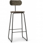 Mater - Earth Hocker Rückenlehne Recyceltes Plastik (H 74 cm)