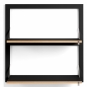 Ambivalenz - Fläpps Regal 80x80-2 cm, 2 Flächen Schwarz