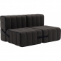 Ambivalenz - Curt Sofa Set 4 Grau / Braun (Jet 9108)