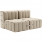 Ambivalenz - Curt Sofa Set 4 Grau/Beige (Jet 9110)