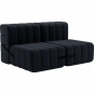 Ambivalenz - Curt Sofa Set 4 Dunkelgrau (Jet 9806)