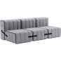 Ambivalenz - Curt Sofa Set 6 Grau (Jet 9803)