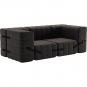 Ambivalenz - Curt Sofa Set 7 Grau / Braun (Jet 9108)
