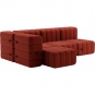 Ambivalenz - Curt Sofa Set 9 Rot (Dama 0058)