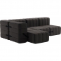 Ambivalenz - Curt Sofa Set 9 Grau / Braun (Jet 9108)