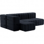 Ambivalenz - Curt Sofa Set 9 Dunkelgrau (Jet 9806)