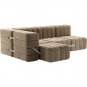 Ambivalenz - Curt Sofa Set 9 Grau / Braun (Barcelona Vole V3347/15)