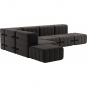 Ambivalenz - Curt Sofa Set 12 Grau / Braun (Jet 9108)