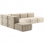 Ambivalenz - Curt Sofa Set 12 Grau/Beige (Jet 9110)