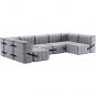 Ambivalenz - Curt Sofa Set 15 Grau (Jet 9803)
