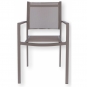 Fiam - Aria Stapelsessel Gestell: Taupe; Bezug: Taupe