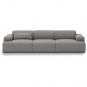 Muuto - Connect Soft Sofa 3-Sitzer Configuration 1 Re-wool 128