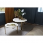AYTM - Tribus Couchtisch Ø 60 cm Gold / Travertin