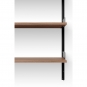 New Works - Library Wandregal 1900 Walnuss / Schwarz