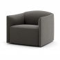 New Works - Shore Lounge Sessel mit verlängerter Basis Lava Rock (Ruskin)