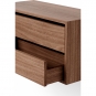 New Works - Cabinet Schrank niedrig mit Schubladen Walnuss