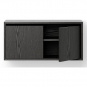 New Works - Cabinet Schrank niedrig mit Türen Esche schwarz