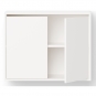 New Works - Cabinet Schrank hoch mit Türen Weiß
