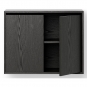 New Works - Cabinet Schrank hoch mit Türen Esche schwarz