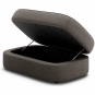 New Works - Covent Pouf Hocker M | Taupe dunkel (Nevotex Barnum)