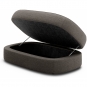 New Works - Covent Pouf Hocker L | Taupe dunkel (Nevotex Barnum)