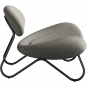Woud - Meadow Lounge Stuhl Stahlrahmen schwarz Grau (Alpine 01)