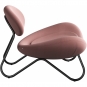Woud - Meadow Lounge Stuhl Stahlrahmen schwarz Pink (Vidar 4 - 633)