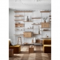 Moebe - Shelving System 235x237x52.5 cm Smoked-Oak/Black 