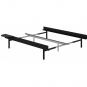 Moebe - Bett Hoch 90-180 cm ohne Lattenrost Schwarz | 1 Tisch