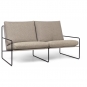 Ferm Living - Desert Sofa 2-Sitzer Schwarz / Sand dunkel (Dolce)