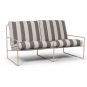 Ferm Living - Desert Sofa 2-Sitzer Cashmere / Chocolate (Stripe)