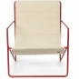 Ferm Living - Desert Lounge Sessel Mohnrot / Cloud