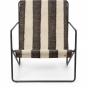 Ferm Living - Desert Lounge Sessel Schwarz / Off-White/Chocolate