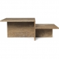 Ferm Living - Distinct Couchtisch Travertine Dunkelbraun