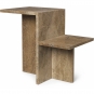 Ferm Living - Distinct Beistelltisch Travertine Dunkelbraun