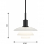 Louis Poulsen - PH 3/3 Pendelleuchte Opalglas