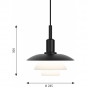 Louis Poulsen - PH 3/3 Pendelleuchte Schwarz/Opalglas