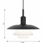 Louis Poulsen - PH 5/5 Pendelleuchte Schwarz/Opalglas
