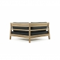 Ethimo - Costes Modulsofa Eckelement | Cherry Red | Teak Natur