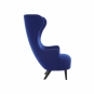 Tom Dixon - Wingback Stuhl Blau Hallingdal 773 (Beine: Eiche Schwarz)