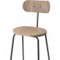 Mater - Earth Hocker Rückenlehne Coffee Waste Edition (H 74 cm)