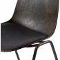 Mater - Eternity Side Stuhl Coffee Waste Edition mit Sitzpolsterung Grau (Rewool 198)