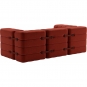 Ambivalenz - Curt Sofa Set 7 Rot (Dama 0058)