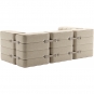 Ambivalenz - Curt Sofa Set 7 Grau/Beige (Jet 9110)