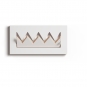Ambivalenz - Fläpps Garderobe Crownhäng 40x20 cm | Weiß