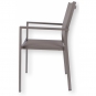 Fiam - Aria Stapelsessel Gestell: Taupe; Bezug: Taupe