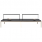 Muuto - Linear System Tisch Configuration 2 Schwarzes Nanolaminat (Gestell: Eiche)