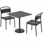 Muuto - Linear Steel Side Stuhl Dunkelgrün