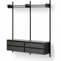New Works - Cabinet Schrank niedrig mit Schubladen Esche schwarz